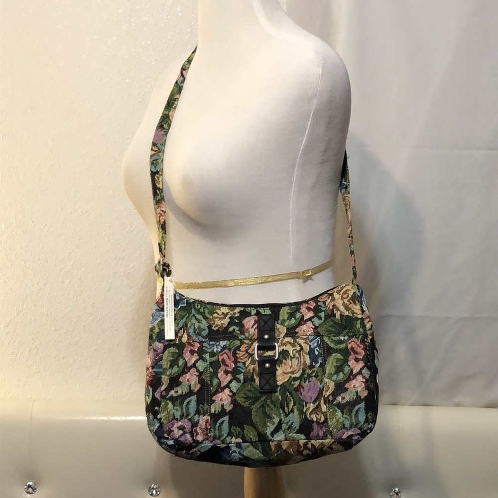 Floral Tapestry Carpet Bag Handbag